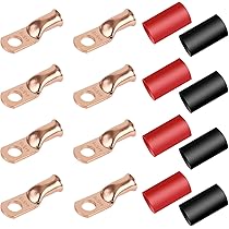 COSSE ELECTRIQUE,60PCS--Connecteurs De Bornes De Fil à Sertir De Batterie, En Cuivre Véritable