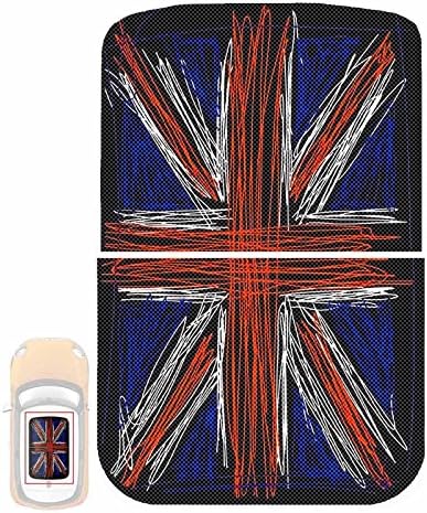 Paileco Automotive Sunroof Vinyl Sticker for F54 F55 F56 (1set 2pcs,Sketch Flag, Vinyl)