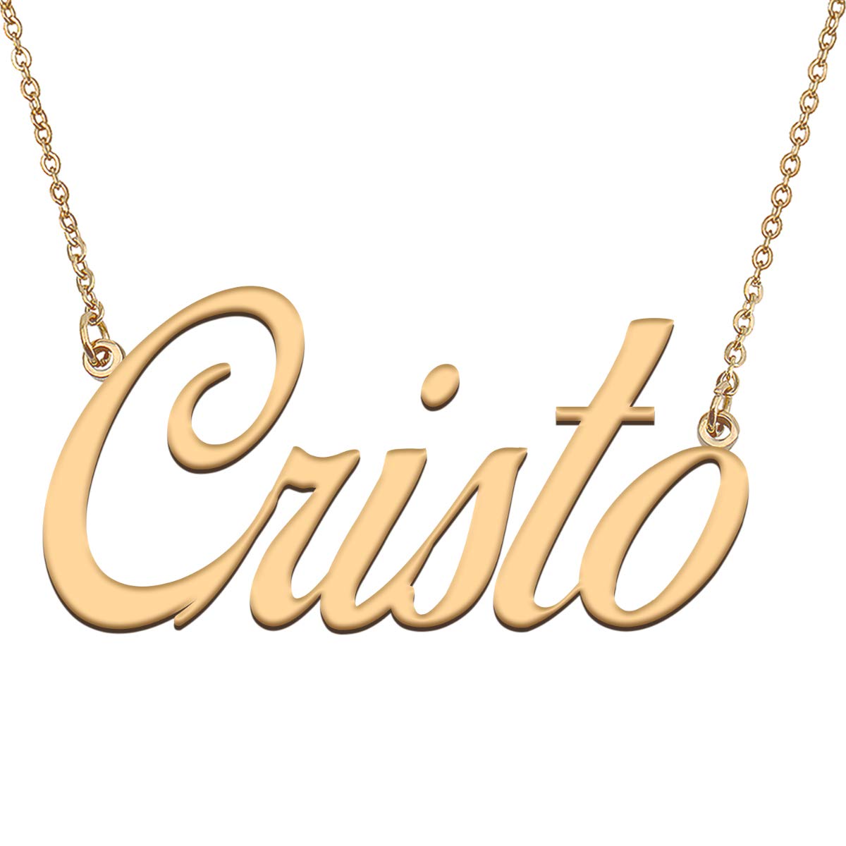 HUAN XUN Customized Custom Simple Any Name Necklace