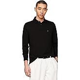 Tommy Hilfiger Mens Long Sleeve Polo Shirts in Regular Fit with Stretch and Organic Pique Cotton