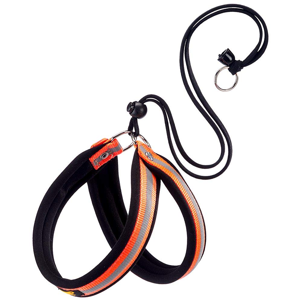 Ferplast Harness for Medium-Sized Dogs AGILA REFLEX 3 Dog Harness with Soft Padding, Quick and Simple Drawstring Closure System, Chest Size 42-50 cm. Orange