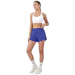Aurefin Women's 2 in 1 Flowy Running Shorts High