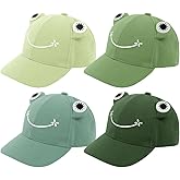 Haoohu 5 Pieces Frog Hat Adults Frog Bucket Hat Travel Beach Festival Summer Sun Hat Dress up Party Animal Headwear