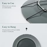 WINSOME Invisible Plate Hangers for Wall 9-13 cm Black Steel view 4