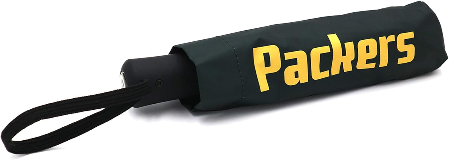 Football Team Auto Folding Umbrella Waterproof Sun - Resistant for Travel Outdoor (Green Bay Packers) : Sports & Outdoors