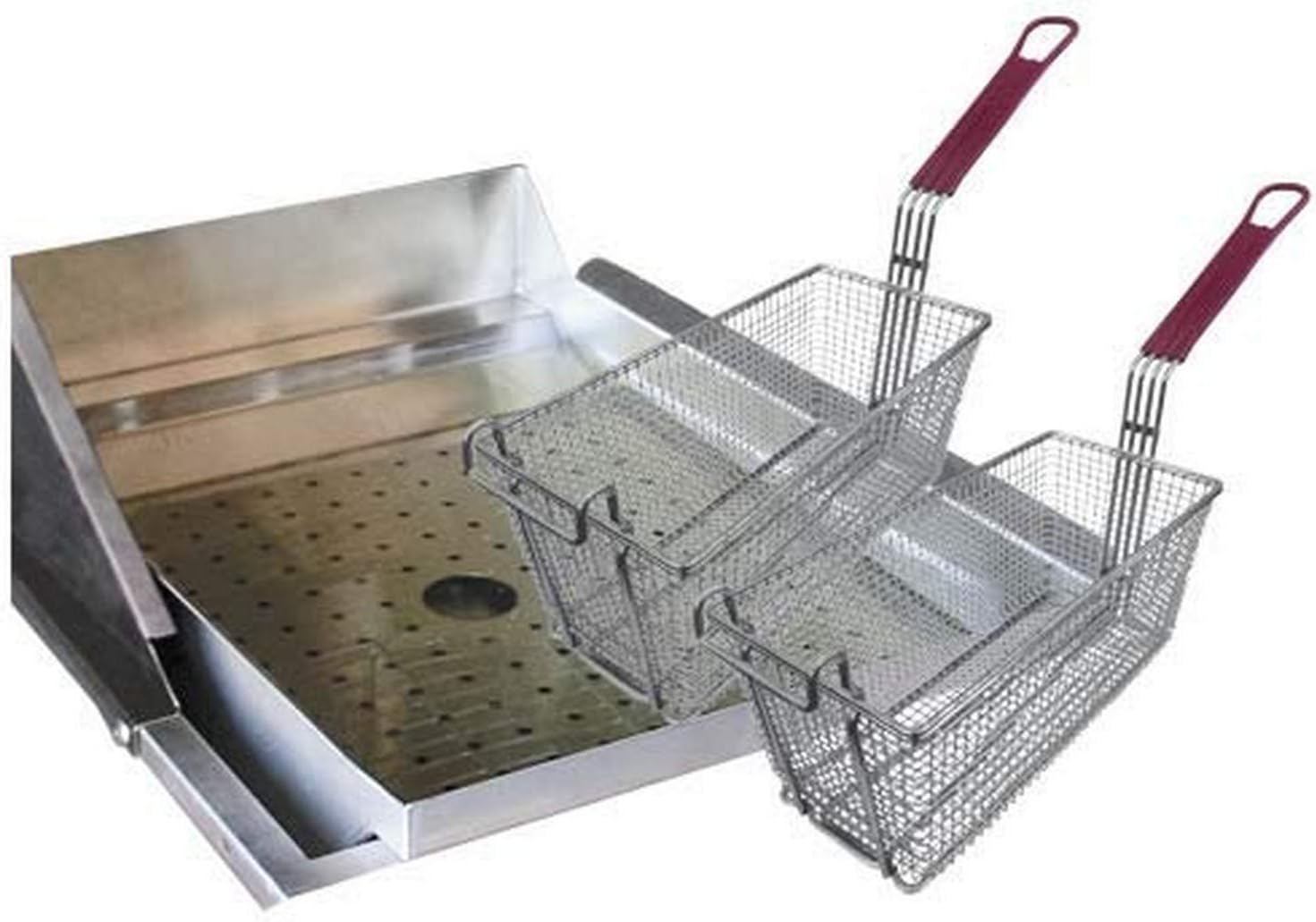Cal Flame 089245002338 Grill Mounted Drop in Fryer, Stainless Steel