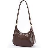 Shoulder Bags for Women Small Hobo Bags Crescent Shaped Cute Retro Tote Handbag Mini Clutch Purse with Zipper Closure