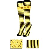HAPPYPOP Knee High Socks - LGBTQ+ Pride Gifts, X-Ray Bee Cow Socks for Women Men
