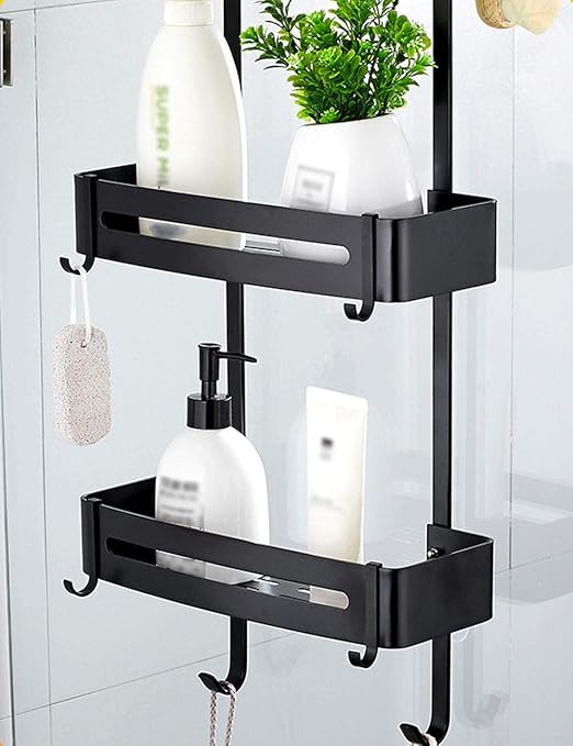 WANYD Estantes Ducha,Ducha De Aluminio Space Cesto Colgante Sin