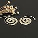 Indexu Round Swirl Maze Spiral Threader Earrings Jagged Circles Earrings