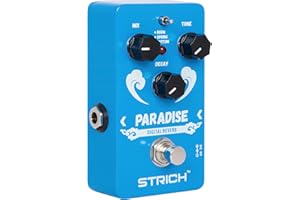 STRICH PARADISE Digital Reverb Guitar Pedal, Reverb Guitar Effect Pedal with 3 Modes, True Bypass for Electric Guitar, Blue