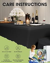 Pureegg Spandex Tablecloth 6ft - 2 Pack, Fitted and