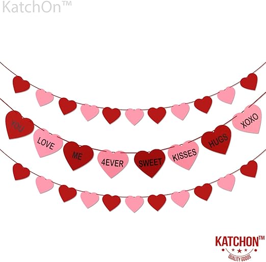 Amazon Com Valentine Conversation Hearts Decorations Banner Eco