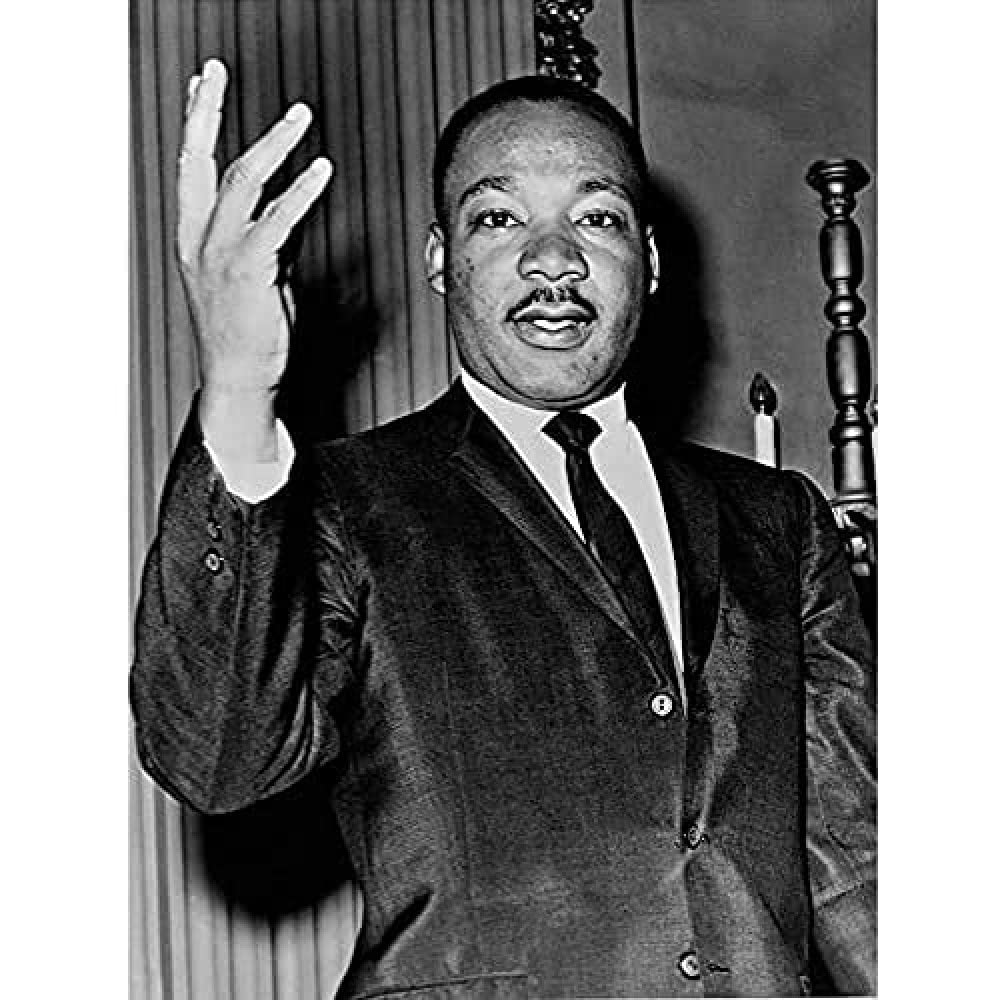 Civil Rights Leader Martin Luther King Junior Photo Art Print Canvas Premium Wall Decor Poster Mural