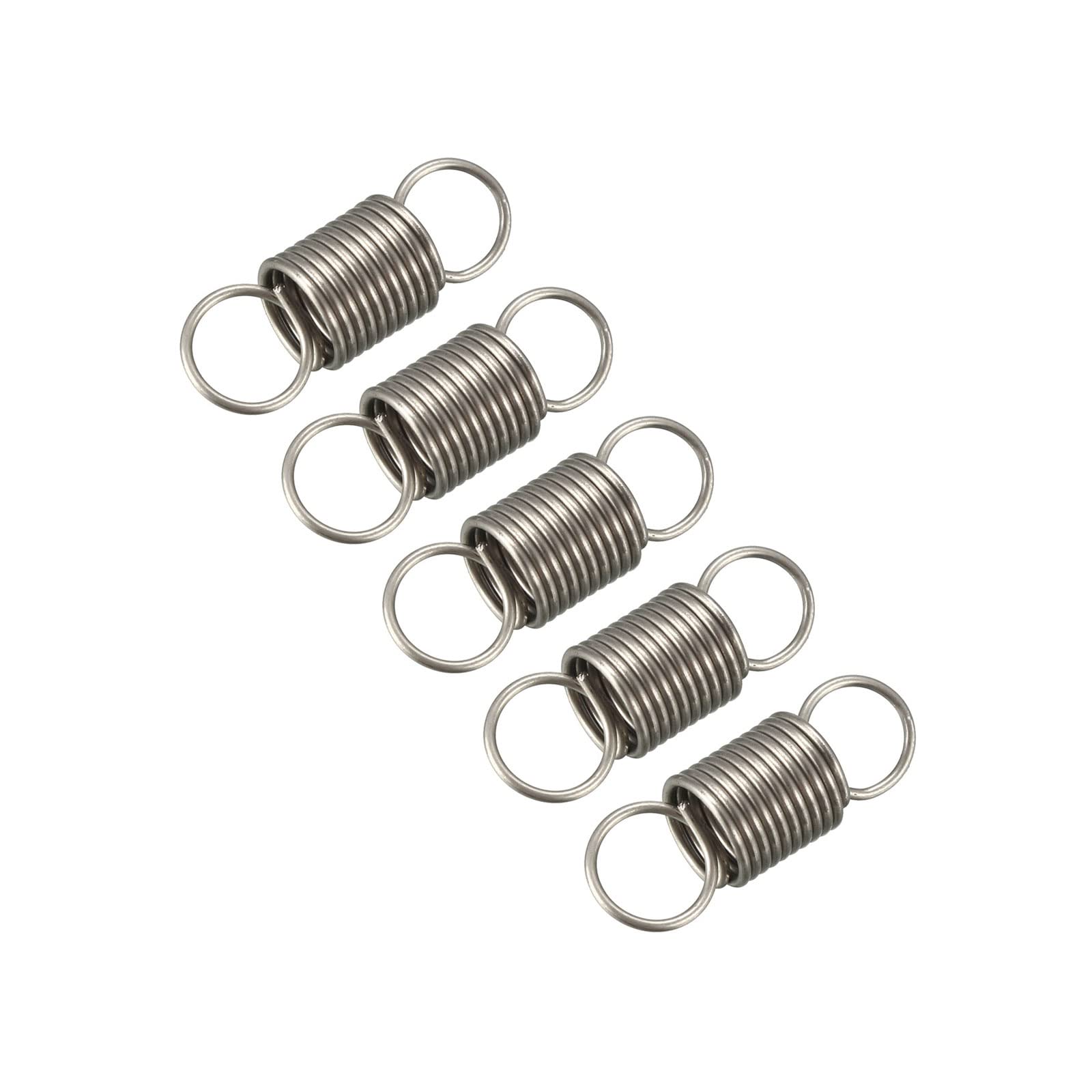METALLIXITY Extension Spring (0.5x5x15mm/0.02"x0.2"x0.59") 5Pcs, Stainless Steel Tension Spring Wire - for Home Repair Construction Machinery