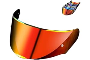 Logto Compatible with LS2 FF353/320/328/800 Helmets Visor Tint Replacement Motorcycle Helmet Face Shield (Revo Deep Red)