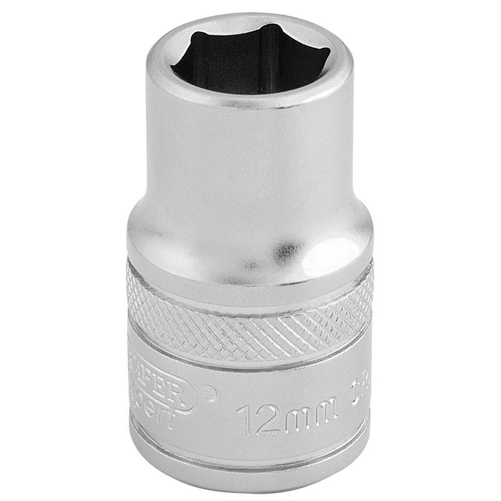 Draper 16601 1/2" Square Drive 6 Point Socket, 12mm Size