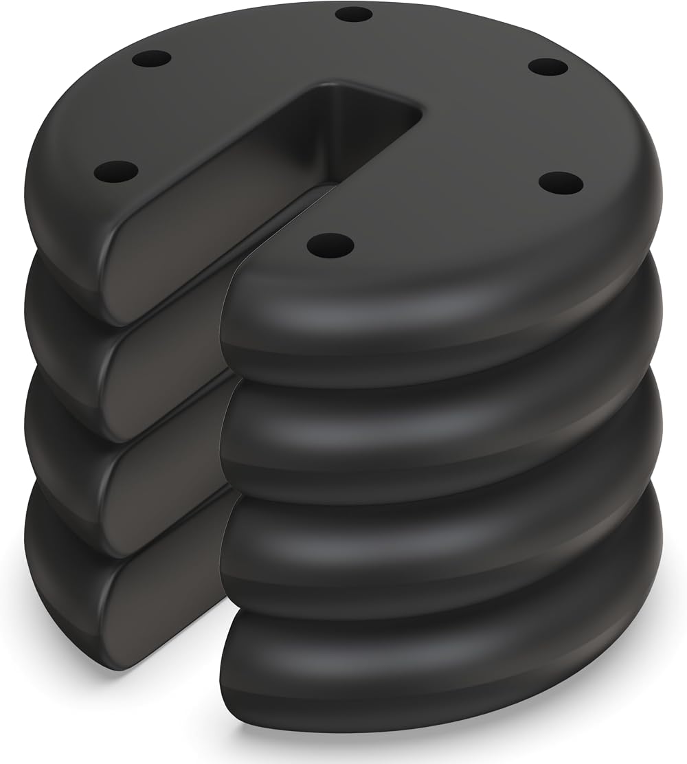 Vivo Technologies Gazebo Weights Set of 4 Round Canopy Tent Leg Anchor 9.4kg