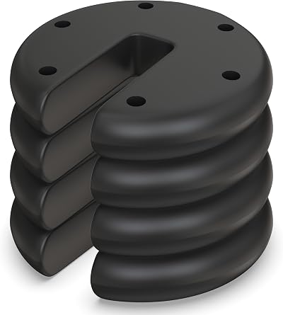 Vivo Technologies Gazebo Weights Set of 4 Round Canopy Tent Leg Anchor 9.4kg