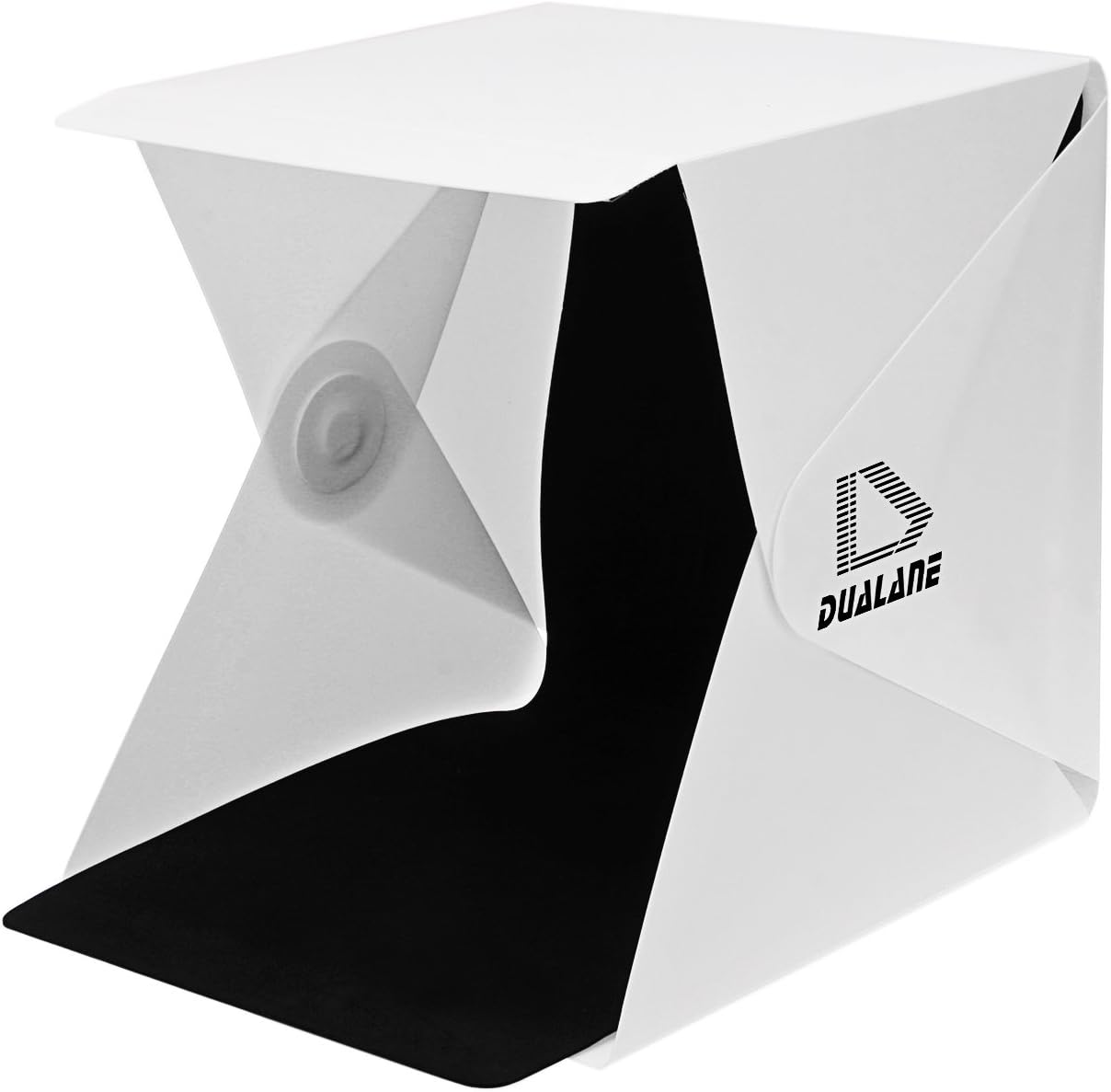 Shooting Tent, DUALANE Folding Portable Photo Studio Soft Box Table Cube with Led Light+ 2PCS White/ Black Background Backdrops Kit