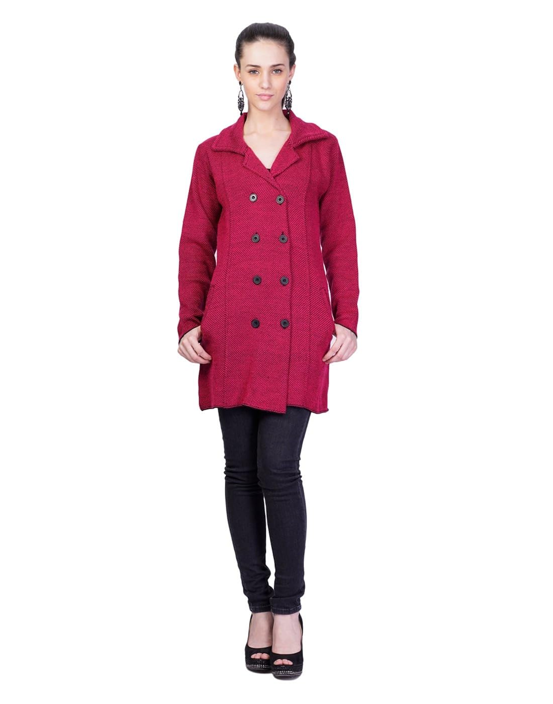 montrex pink designer long coat for women