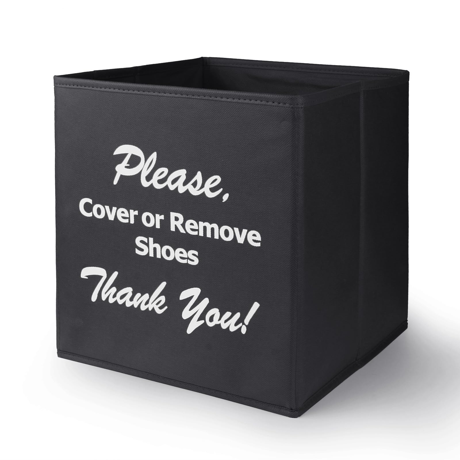 Photo 1 of Opret Large Shoe Cover Box Black, Real Estate Agent Supplies, Disposable Shoe Cover Dispenser Box for Open House, Foldable Storage Bin