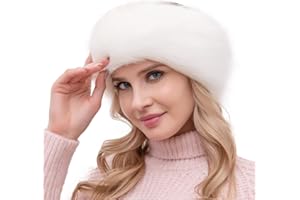 Fancylovesotio Womens Faux Fur Headband with Elastic Band Ear Warmer Earmuff for Cold Weather Furry Costume