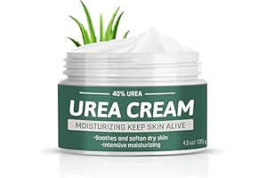 Berlaney Urea Cream 40 Percent For Feet Maximum Strength with 2% Salicylic Acid 4.3 oz, Foot Cream For Dry Cracked Heels Feet Knees Elbows Hands, Callus Remover, Aloe Vera For Deep Moisturizes