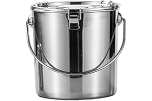 Stainless Steel Food Storage Containers 7L Stainless Steel Containers with Lids, Locks & Handle Airtight Multi-Purpose Canist