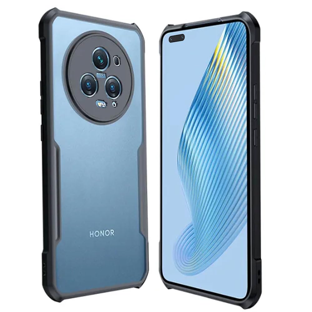 TECHGEAR Tough Case for Honor Magic 5 Pro 5G [Fusion Armour] Premium Hybrid Tough Rugged Protective Bumper Case Heavy Duty Protection with Clear Back Designed For Honor Magic 5 Pro 5G - Black