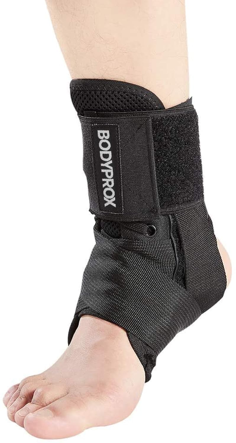Bodyprox Ankle Brace for Women and Men, Lace Up Ankle Support Brace Stabilizer for Sprained Ankle (Large)