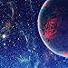 Uphome Wall Tapestry Hanging, Planet with Earth Moon and Mountains Pattern – Light-Weight Polyester Fabric Wall Decor (51