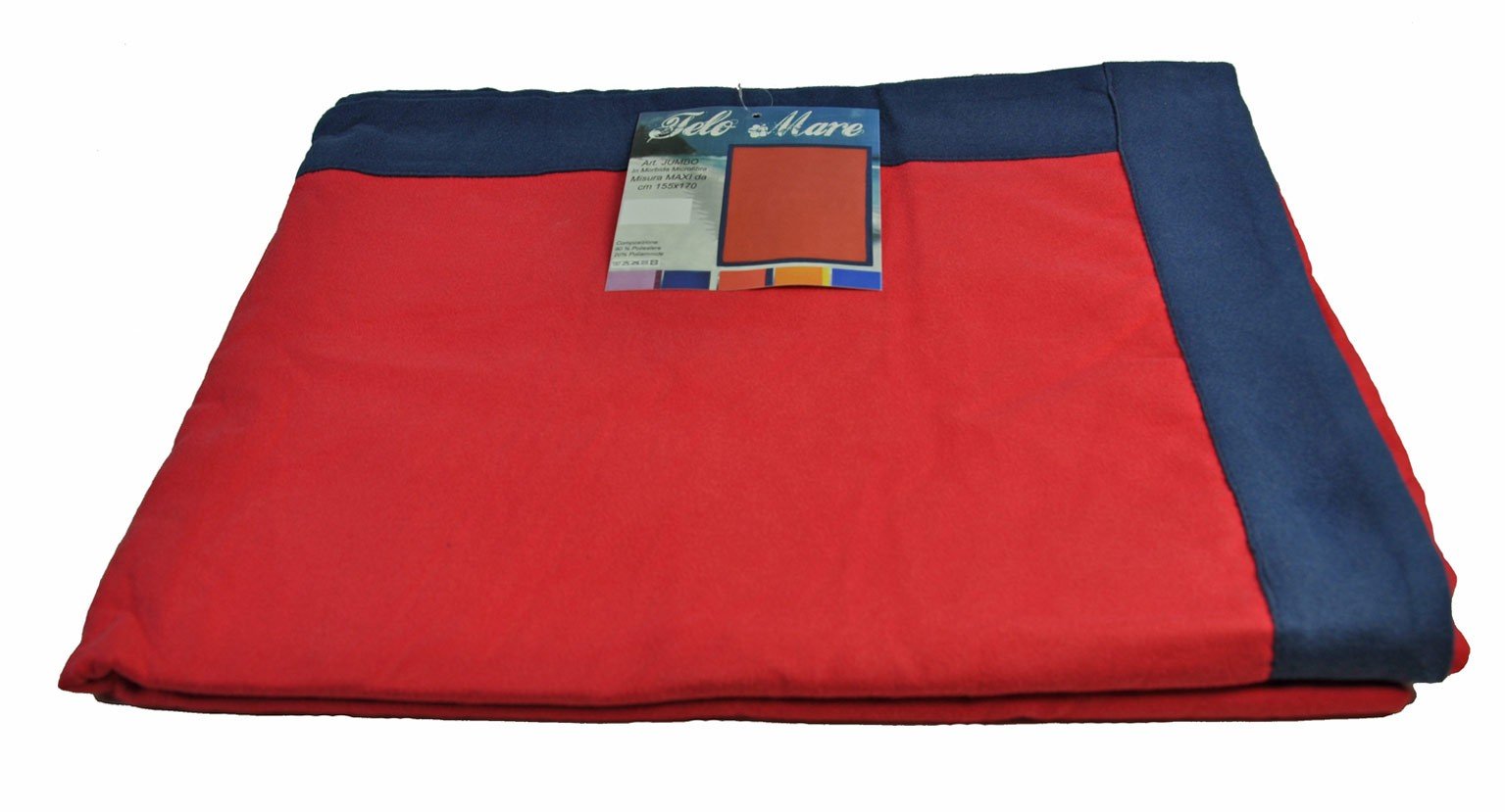 Casatessile Maxi large beach towel microfibre 155x170 cm. - ROSSO