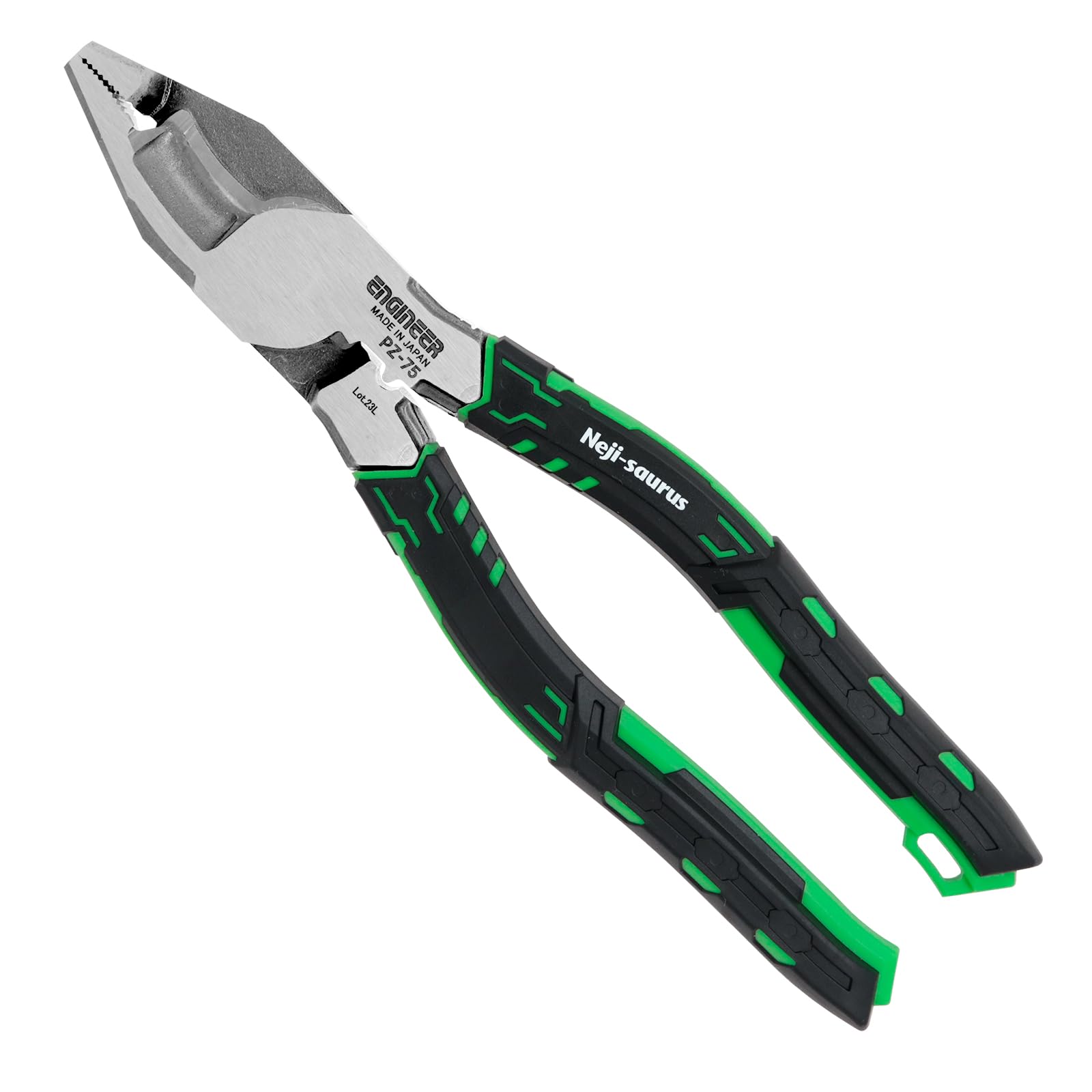 ENGINEER PZ-75 Multi-Function Combi Pliers with Integrated Cable Shears Jaws, Damaged Screw Extractor Jaws + Crimping Capability