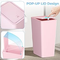 RTWDKFQ 3 Pack 4 Gallon Bathroom Small Trash Can