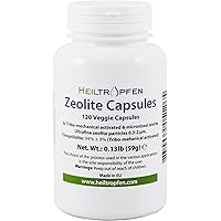 Zeolite 120 Capsules | Clinoptilolite 94% ±3 | 3X Activated | Natural Mineral Dust Less-Than 2 µm | Heiltropfen®