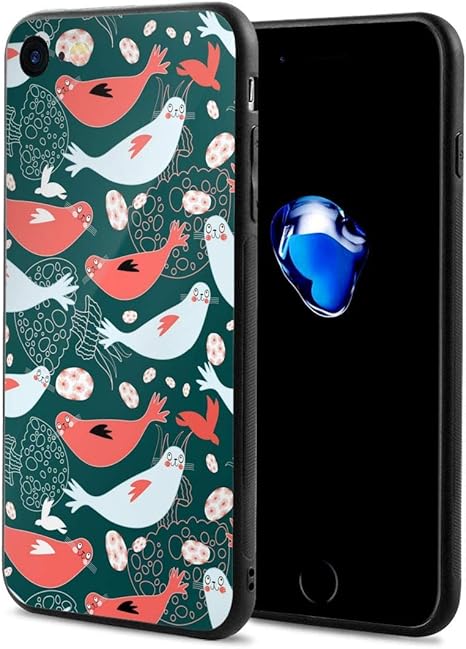 Amazon Co Jp スマホケース かわいい 海豹 アザラシ柄 スマホカバー Iphone7 Iphone8 対応 すり傷防止 耐衝撃性 Home Kitchen