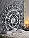 Tapestry Wall Hanging - Cute Hippie Mandala Tapiz Queen Size Cotton Bedding Bohemian Boho Bedspread Wandteppich (Queen, Black)