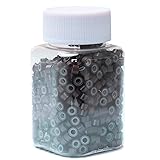 NIACONN 1000pcs Microlink Beads 5mm Silicone Lined