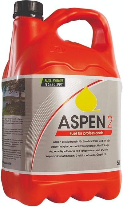 Aspen 2 Stroke Alkylate Fuel 5 Litre Can for Strimmer Brushcutter Chainsaw