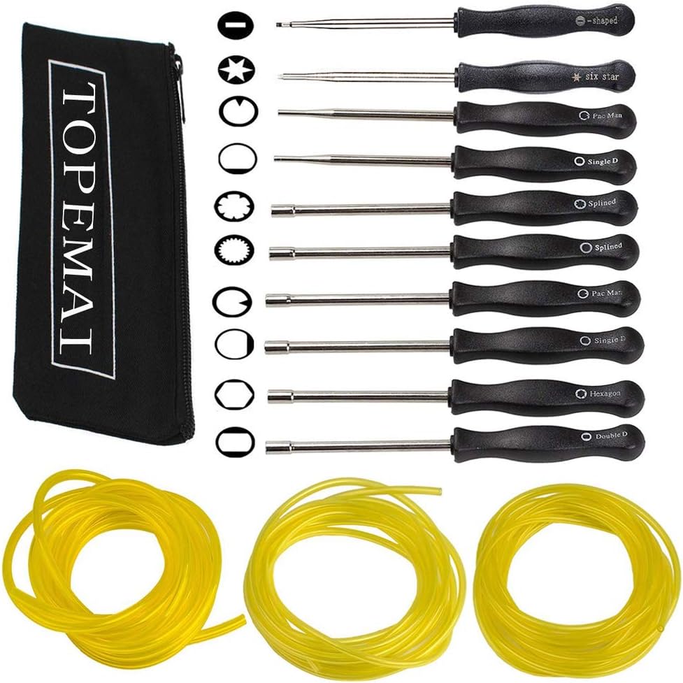 Amazon Com Topemai 10pcs Carburetor Adjustment Tool Kit Carb Adjustment Tool For Common 2 Cycle Small Engine Weed Eater Carburetor Adjustment Tool With 3 Sizes Fuel Line Hose Adjusting Screwdrivers Set Garden Outdoor