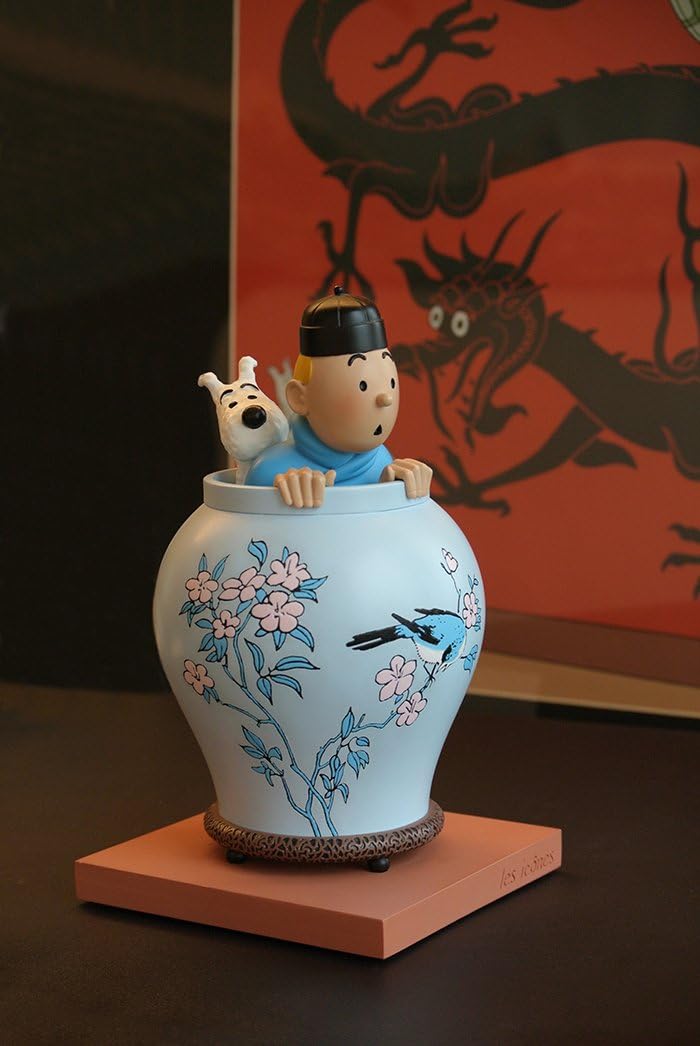 Collectible figure Moulinsart Tintin and Snowy in The Chinese Vase (46401), Blue - Image 4