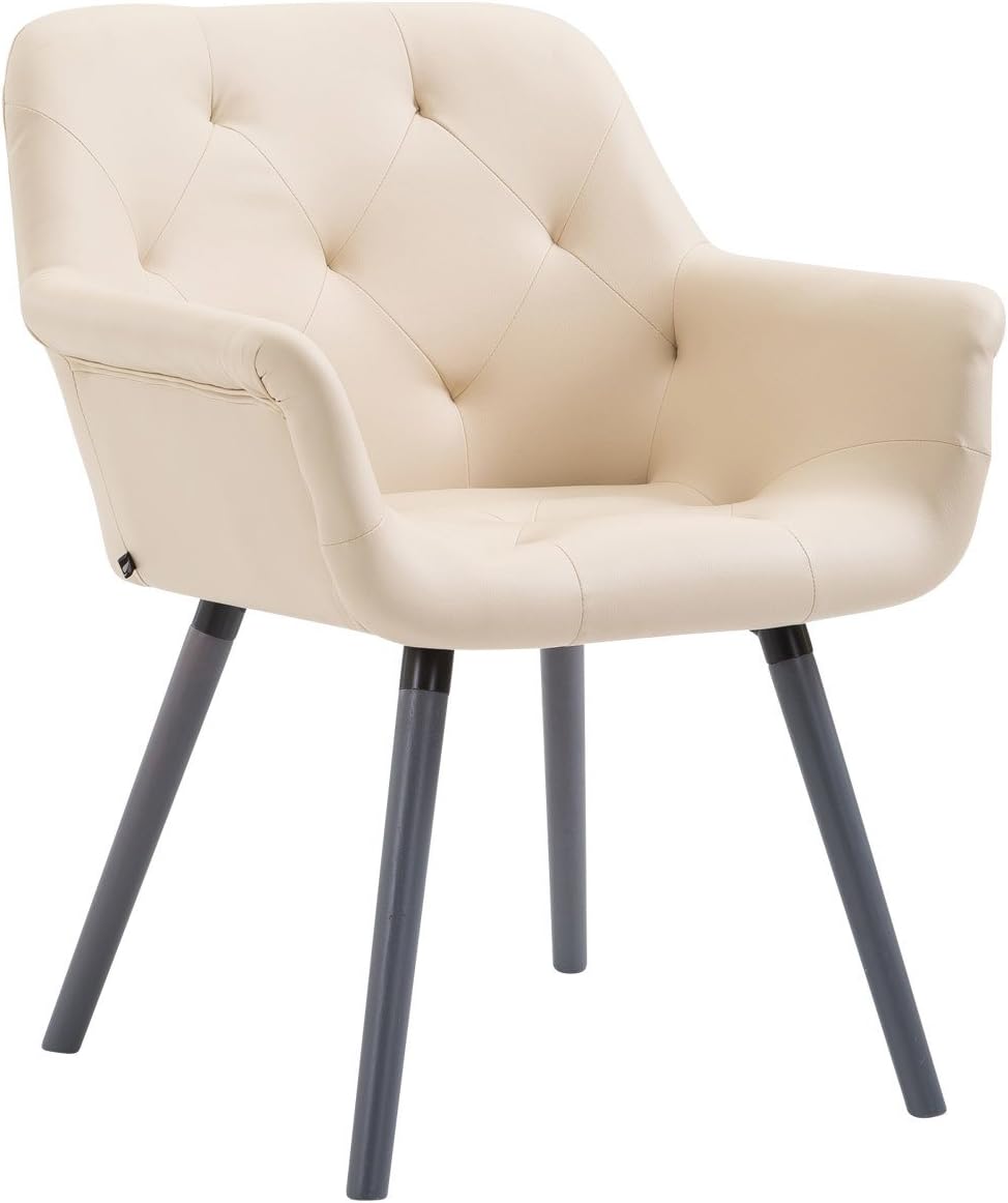 Amarillo Blanco CLP Silla De Comedor Cassidy En Simil Cuero I Silla De