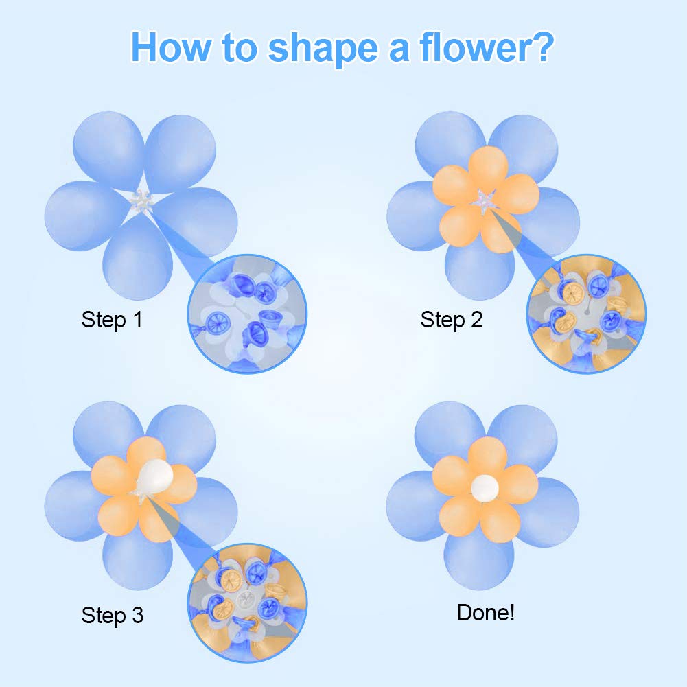 SENWOW Balloon Decorating Strip Kit for Arch Garland 32Ft Balloon Tape Strip, 2 Pcs Tying Tool, 200 Dot Glue, 20 Flower Clip for Party Wedding Birthday Xmas Baby Shower DIY