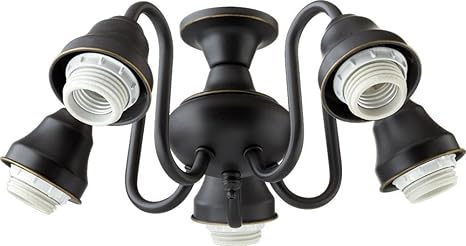 Five Light Branched Ceiling Fan Light Kit Bulb Type