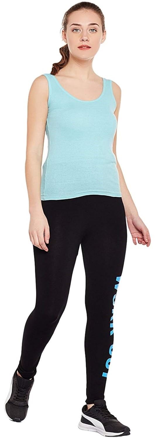 icable women's high quality stretchable yoga pant gym legging tights black