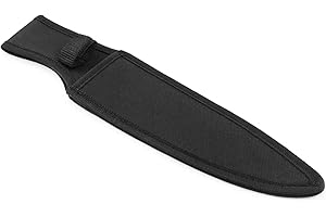 QWORK Long Scabbard Sheath, 8" Black Nylon Elastic Sheath for Chef Knife