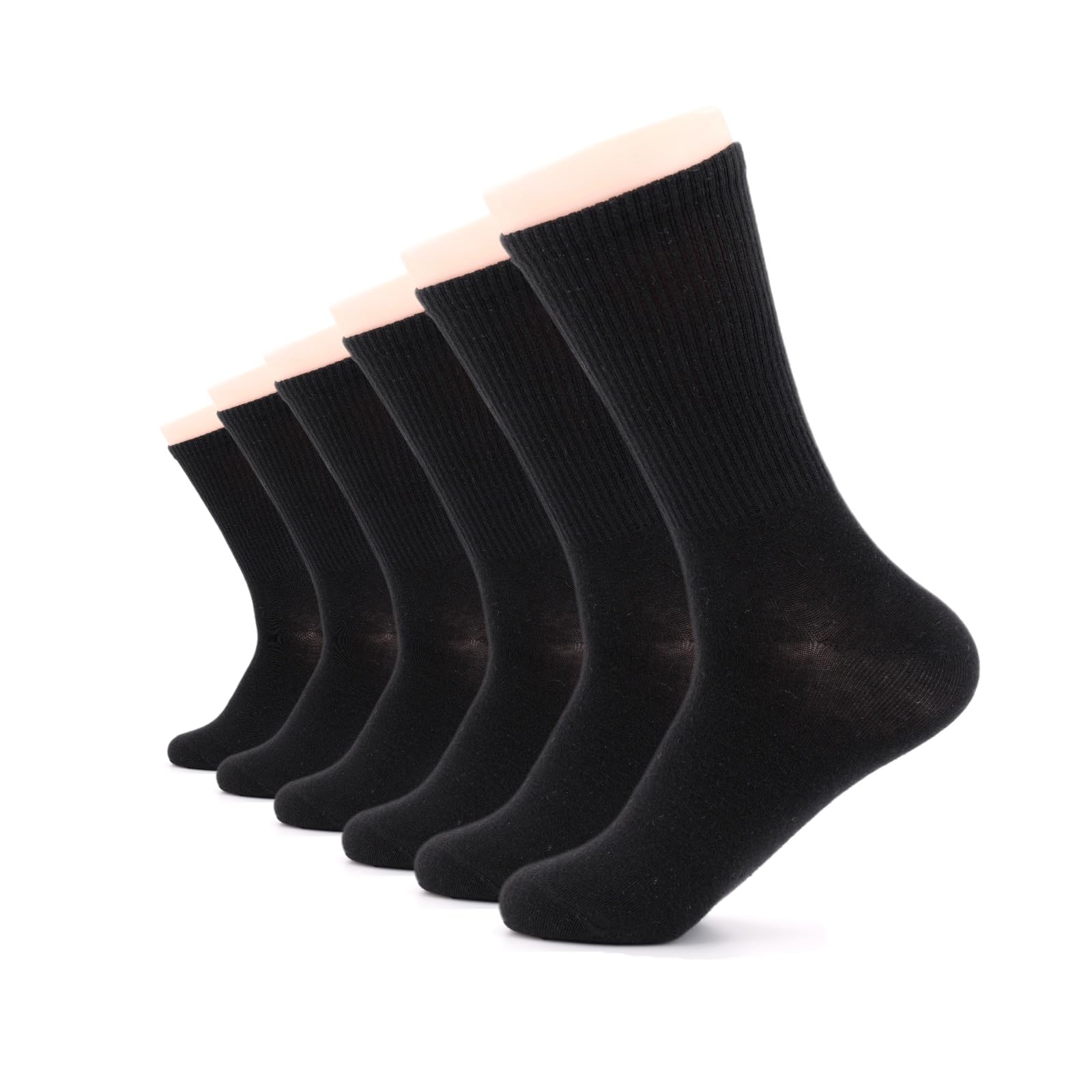 Photo 1 of Kodal Copper-Infused Socks for Men & Women – Odor Control, Moisture-Wicking, Breathable – Crew– All Season Casual/Dress/Work Socks (6-Pack)