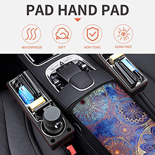 Vehicle Center Console Armrest Cover Pad, Universal Fit Soft Comfort Center Console Armrest Cushion for Car, Stylish Pattern Design Car Armrest Cover - Thumbnail 5