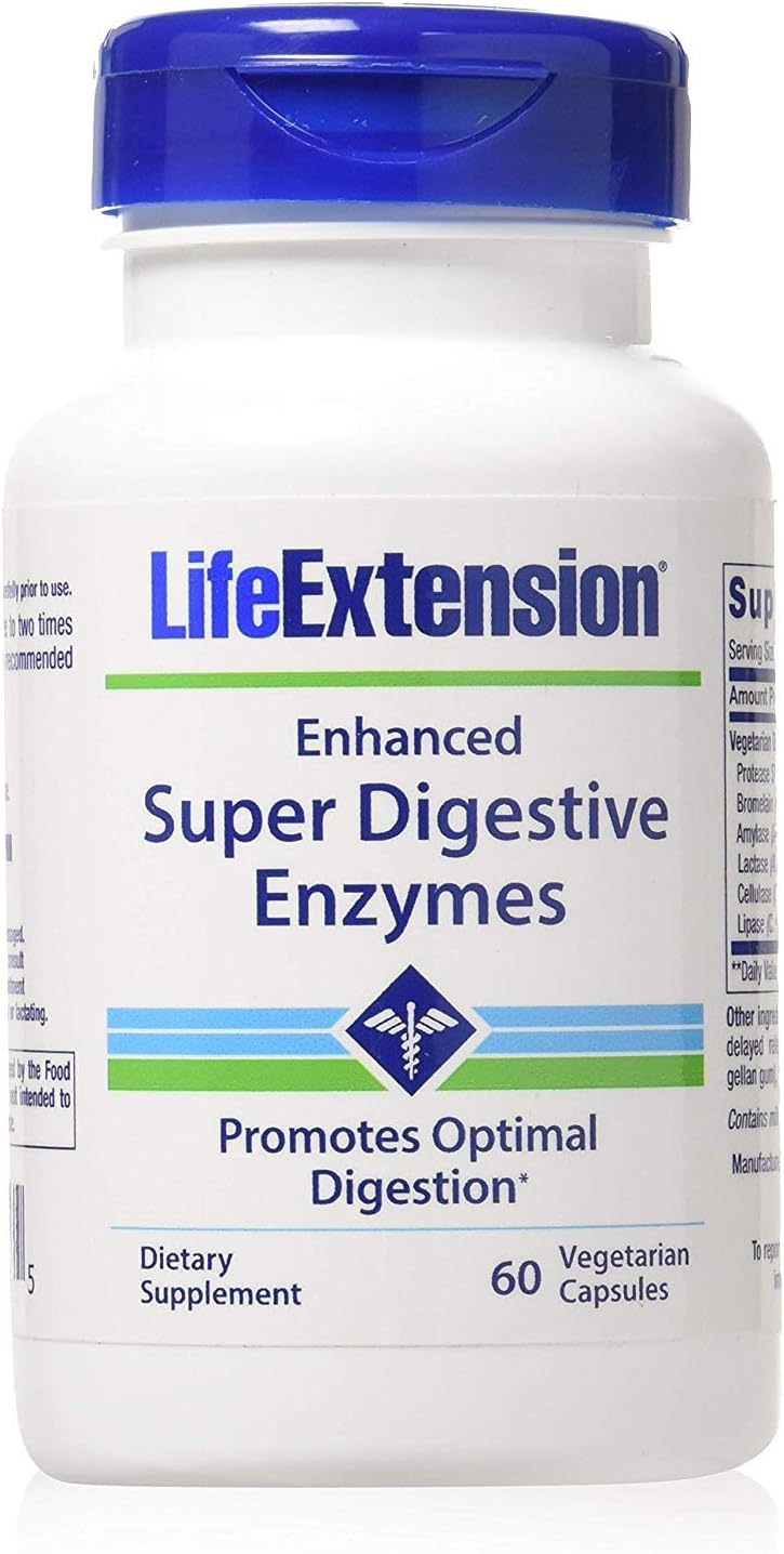 Life Extension Enhanced Super Digestive Enzyme, 60 Vegetarian Capsules